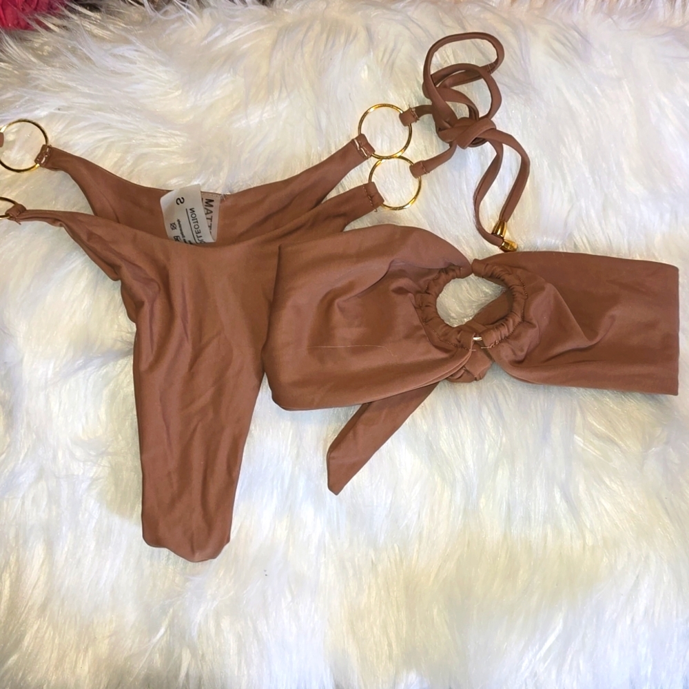 Mattecollection swimwear top and bottom Small